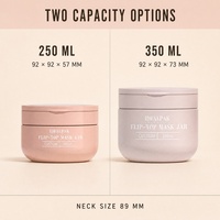 Pot cosmétique personnalisé avec couvercle à clapet 250ml 350ml – Contenant pour soins de la peau, des cheveux et gommages corporels