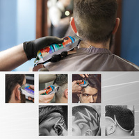 Ciseaux de coiffeur de style graffiti-Lames de rasoir en acier inoxydable pour sculpture de tête d'huile rétro pour hommes, outils d'art auto-coupés de qualité salon