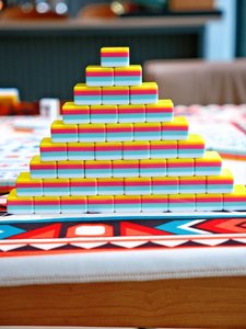 Juego de 160 Fichas de Mahjong Americanas Antideslizantes Personalizables y a la Moda con Estilo Foodie de Instagram, con Tapete, Soporte y Caja de Acrílico de 4 Niveles - Product Image 1