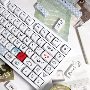 Teclas mecánicas Aflion personalizadas PDA MOA Cherry Profile con diseño de gato y oso, sublimación PBT, 143 teclas - Product Image 3