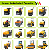 Mini-compacteurs vibrants autoportés à double tambour, moteur essence/diesel EPA, pompe hydraulique, pour travaux de construction - En promotion