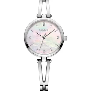 MEGIR Watches 7023 fritillaria dial rose gold girls dress watches women bracelet watch wristwatch