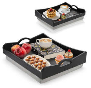 Nouveau design moderne et durable, <span class=keywords><strong>plateau</strong></span> de <span class=keywords><strong>lit</strong></span> en bois multifonctionnel avec coussin amovible <span class=keywords><strong>pour</strong></span> le petit-déjeuner, la lecture et le travail à domicile - Product Image 5