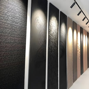 Kunden spezifische moderne klassische Massivholz Textur Hintergrund Wand platte feuerfeste Schallab sorption für wasserdichtes Essen im Innenbereich - Product Image 1