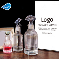 Bouteille de diffuseur parfumé sans feu en verre transparent décoratif pour la maison de 150ml
