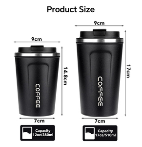 Sublimation Tumbler 380ml 510ml Stainless Steel Vacuum Insulated <b>Coffee</b> Mug Handle Lid for BPA Free LED Temperature - Product Image 4