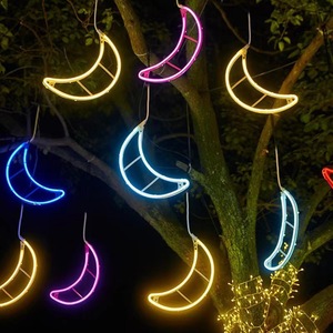 LED Plastic IP65 Rated Outdoor <b>Christmas</b> Tree <b>Lights</b> with Starry Sky and Five-pointed <b>Star</b> Ornaments - Product Image 2