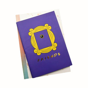 Carnet de notes portable format mini violet avec reliure à points et logo doré pour prise de notes personnelles – Vente en gros - Product Image 2