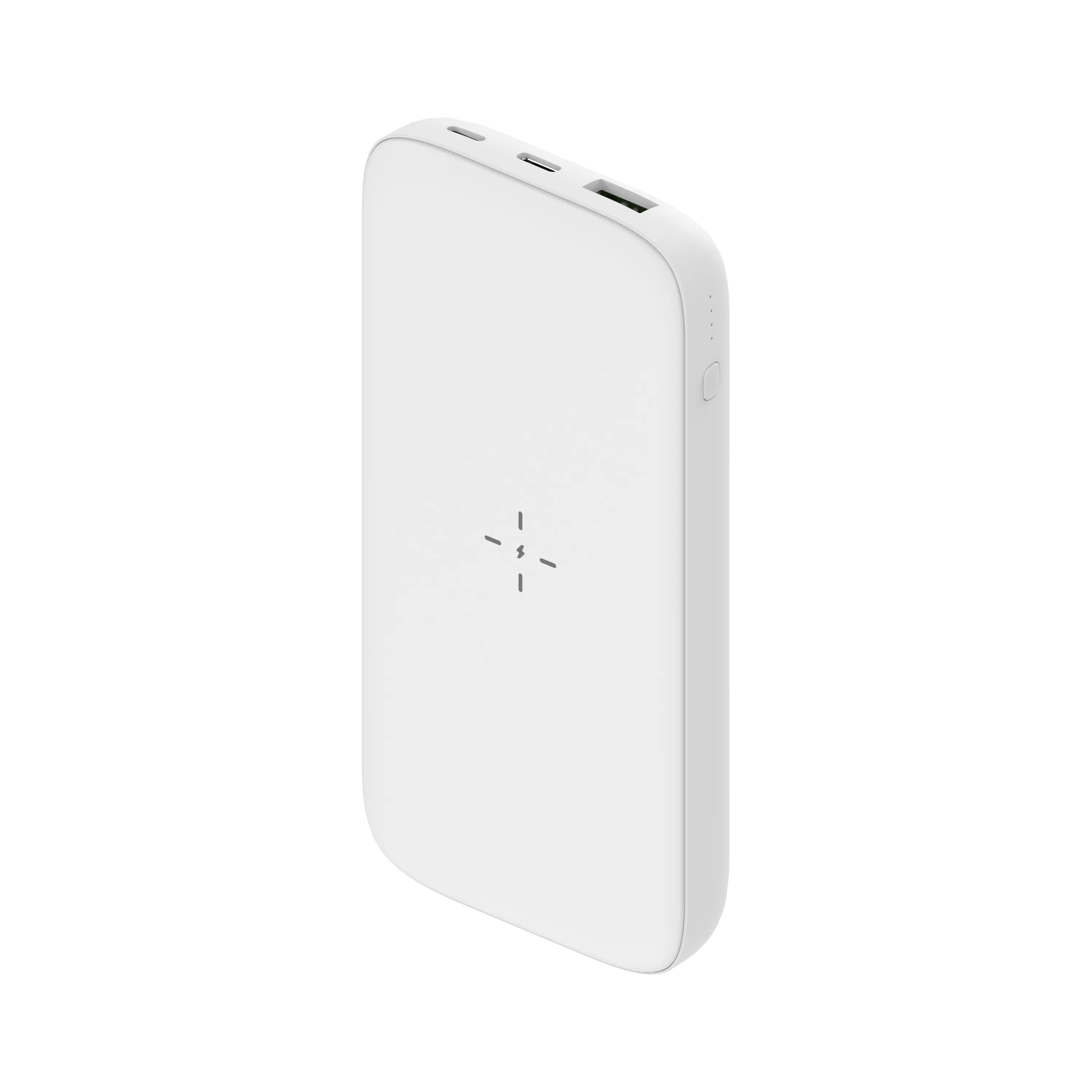 Batería externa portátil para teléfono móvil, 4 indicadores LED, certificado QI, 8000mAh, 10w, carga rápida inalámbrica