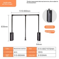 Rail de penderie escamotable pour dressing, tringle à vêtements réglable et extensible