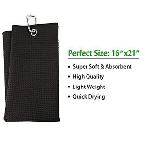 Toallas de <span class=keywords><strong>Golf</strong></span> de microfibra con Logo personalizado impreso, toallitas de <span class=keywords><strong>Golf</strong></span> con ojal y gancho, venta al por mayor - Product Image 6