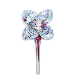 Special <b>Rolling</b> Type Windmill Rotating Model Ice and Snow World Design Handheld Metal Decoration Fridge Magnet Gift - Product Image 1