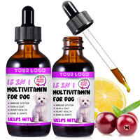 Complément alimentaire multivitaminé et minéral naturel pour chiens, gouttes liquides multivitaminées pour animaux de compagnie, pour la maintenance des os solides et la santé cardiaque des chiens
