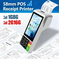 Suntek - Caja Registradora Portátil Moderna con Pago con Tarjeta de Crédito, Dispositivos POS Inteligentes con Impresora de Recibos de 58 mm