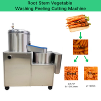 Hoogproductieve automatische aardappel schil- en snijmachine voor aardappelchips, frieten, wortelen, radijs en taro
