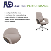 Chaise de bureau de direction moderne de luxe à dossier haut en cuir PU, ergonomique, pivotante, avec base chromée, pour la maison, le bureau, l'hôtel, la chambre et le salon