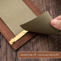 Porte-menu en bois brun avec vis en laiton, support de menu en bois multi-tailles et porte-menu de table pour affichage de liste de prix de café