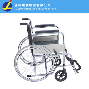 Fauteuil roulant manuel Jianlian JL809T, structure en acier, frein en U, confortable pour personnes âgées et handicapées - Product Image 2
