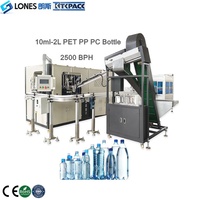 Machine de production de bouteilles en plastique PET pour boissons, moulage par étirage-soufflage automatique, pour différentes tailles de bouteilles de 10 ml à 2 L, 2500 BPH