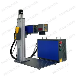 Máquina de gravação a laser Focuslaser com foco automático 30W 50W 60W 100W 200W jpt mopa laser marcador funciona com luz de queima