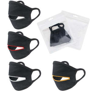 أقنعة قطنية فاخرة بسحاب تغطي الوجه والفم أقنعة تنفس شخصية قابلة لإعادة الاستخدام بسحاب - Product Image 1