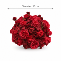 Boule de fleurs artificielles élégante pour centre de table, chemin de table pour salle de banquet, événement, fête, réception, décoration