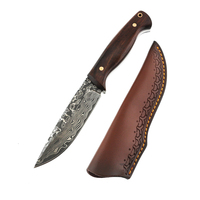 Couteau à lame fixe avec manche en bois de santal, couteau de chasse tactique, EDC, couteau de poche portable, camping, survie en plein air, support OEM ODM