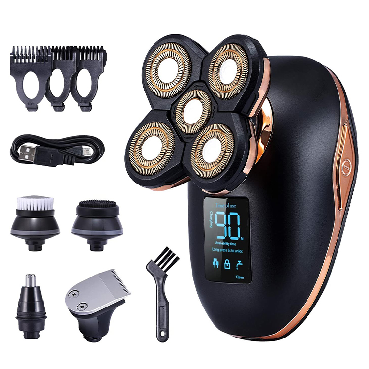 Оптовая продажа, портативная Мини-машинка для бритья Wochuan, триммер для волос, электрическая бритва с Лысой головкой для мужчин