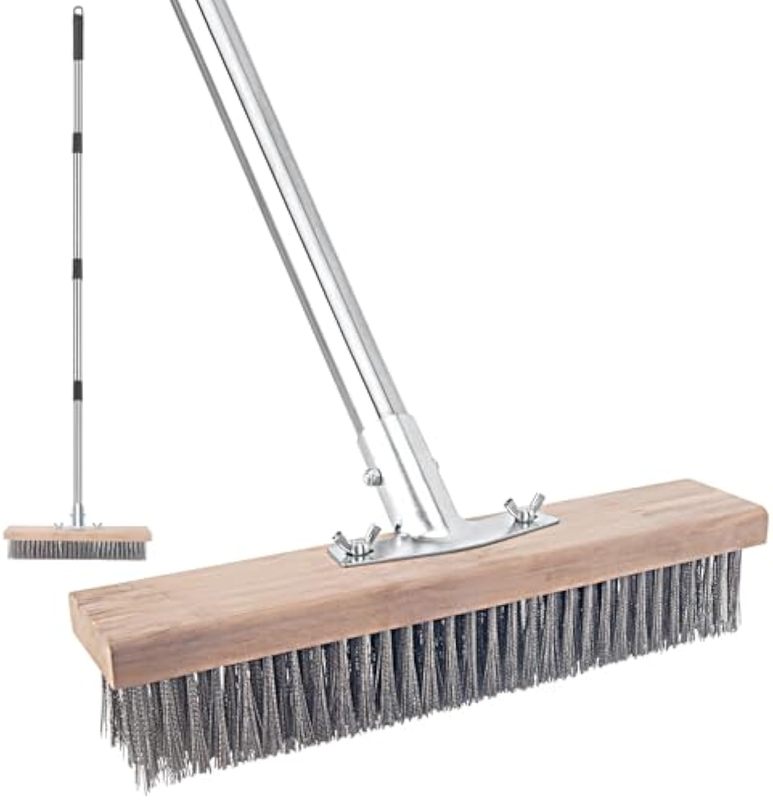 Outdoor Broom with Long Handle Stiff