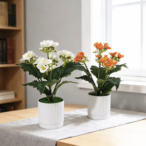 Bonsaï de jasmin artificiel Paulon, 24 cm de haut, blanc, rose, violet, en pot de plastique, pour la décoration de la maison et des mariages - Product Image 2