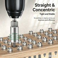 Embouts de douilles à chocs magnétiques OEM personnalisés de 8 mm, douilles hexagonales profondes, vis autoperceuses, adaptateurs de douilles pour tournevis électrique DIY