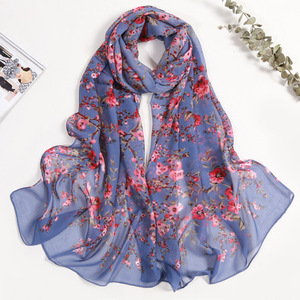 Atractivo Pañuelo Ligero de Verano con Estampado de Hojas para Mujer - Chal de Poliéster de Secado Rápido y Transpirable, Bufanda de Moda con Protección <span class=keywords><strong>Solar</strong></span> - Product Image 3