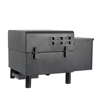 Barbecue Électrique Professionnel pour Légumes, Grill Commercial à Charbon de Bois avec Fumoir à Granulés et Trémie d'Alimentation Automatique pour la Cuisson BBQ