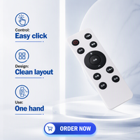 Télécommande IR RF 2.4G programmable personnalisable à 13 touches, blanc/noir, selon vos besoins, 1 à 21 boutons, portée de 10 m, pile CR2025