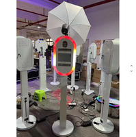 Machine Photobooth iPad avec Fonction Autoportrait, Anneau Lumineux pour Mariage, Wi-Fi, Bluetooth, Impression en Libre-Service pour Appareils de 10,2/10,9/11/12,9 Pouces