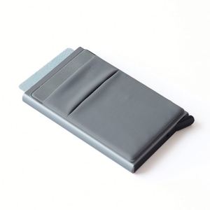 Business Aluminum Rfid Blocking Sleeve Pop-Up <b>Wallet</b> Card <b>Holder</b> With Elastic Slot for Id & Credit Cards - Product Image 1