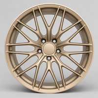 Nouvelle jante en alliage d'aluminium forgé 20 rayons, design Mesh Y Split, bronze satiné mat, concave, logo personnalisé, 5x114.3