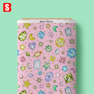 Bessi Dễ Thương Đá Quý Sao Mô Hình Mặt Trăng In 100% Cotton Hữu Cơ Tự Do Tana Bãi Cỏ Tùy Chỉnh In Kỹ Thuật Số Cho Cô Gái Ăn Mặc - Product Image 3