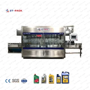 Full automatic engine lube lubricant car motor oil liquid flow meter bottle drum filling machine line