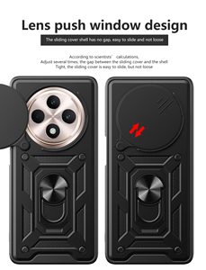 Cover posteriore di protezione per obiettivo della fotocamera Slide Stand per le custodie per telefoni cellulari <span class=keywords><strong>Oppo</strong></span> Reno 12F 5G accessori per cellulari <span class=keywords><strong>custodia</strong></span> antiurto - Product Image 5