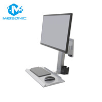 Support mural industriel pour bras robotique Meisonic T8-MA00KB-450mm-Argent, support de clavier tout-en-un, support d'écran, capacité de 20 kg