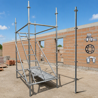 Système d'échafaudage Ringlock robuste avec étais diagonal et plateforme en acier pour la construction