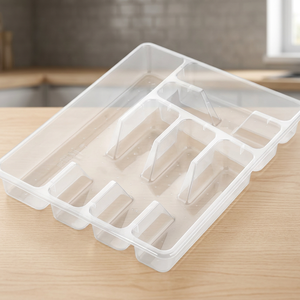 <b>Large</b> Transparent Eco-Friendly <b>Plastic</b> Multifunction Kitchen Organizer Cutlery Holder Dish Drying Rack Home Commercial <b>Storage</b> - Product Image 2