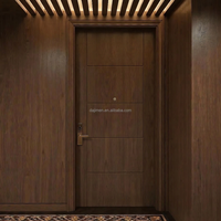 Porte en bois insonorisée et ignifugée BS476 60 min, placage de luxe, style moderne minimaliste, acoustique, pour chambre à coucher, Royaume-Uni, Arabie Saoudite