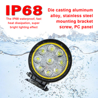 Lampu Kerja Dua Warna Langsung dari Pabrik, Halo Lampu Peringatan Kecerahan Ultra Tinggi, Tahan Air IP68, Rumah Lampu Aluminium Die-cast 6500