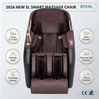 Fauteuil de massage OYEAL moderne de luxe, Shiatsu, corps entier, zéro gravité, pliable, en cuir, avec fonction de massage des pieds et minuterie