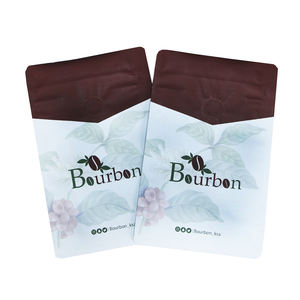 Bolsas de café blancas Bolsa de café <span class=keywords><strong>con</strong></span> cremallera de fondo plano de pie de alta barrera <span class=keywords><strong>con</strong></span> válvula de liberación de aire - Product Image 6