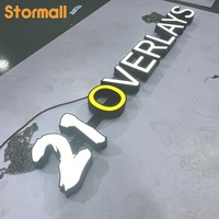 Enseigne lumineuse frontale en lettres canal, logo 3D personnalisé en acrylique, lettres lumineuses LED commerciales pour projets de devantures de magasins et image de marque