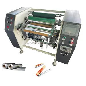 User Friendly Semi-Auto Stretch Film Slitter and Rewinder LLDPE Film Rewinding and Slitting Machine Plastic Film Slitter