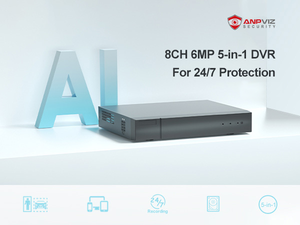 Anpviz US Stock Support H.265 8 Channel <b>CCTV</b> <b>DVR</b> AI Human Vehicle Detection With 2TB Hard Drive 4-in-1(Analog/AHD/TVI/CVI) - Product Image 1